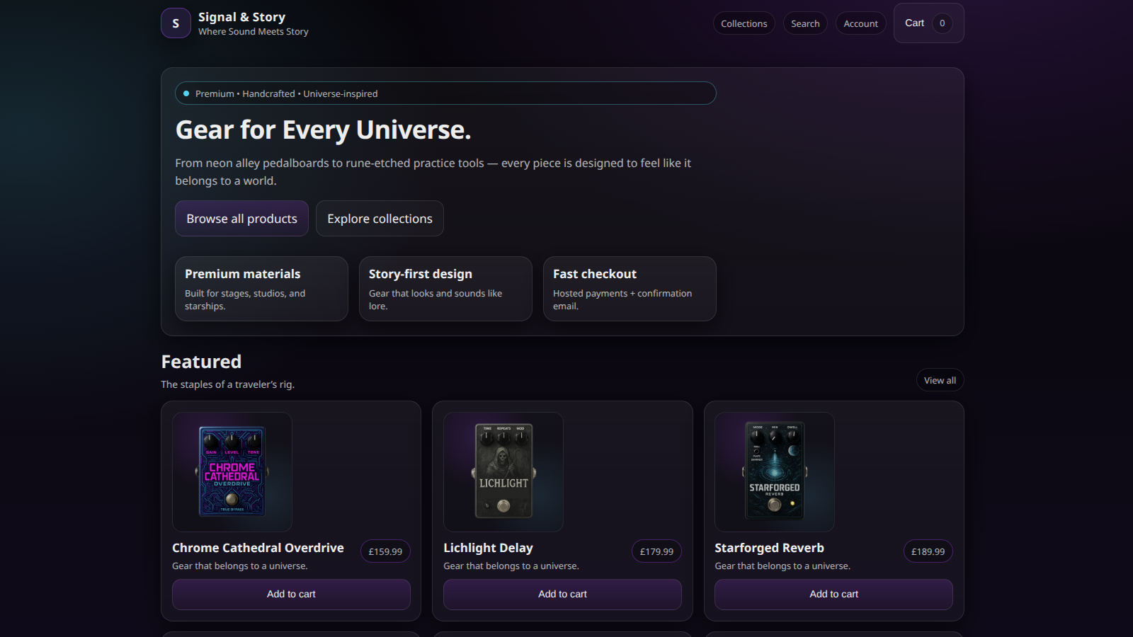 Signal & Story project screenshot